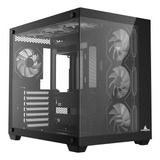 Gabinete Caja Chasis Gamer Iceberg Crystal Cube Negro X7 Fan