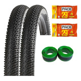 Par Pneu Kenda Aro 29 Mtb +2câmara 29+ Par Fita Antifuro Cor Preto