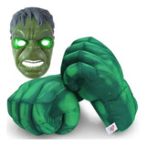 Puño Mano Guante Gigante Mascara Con Led Del Increíble Hulk 