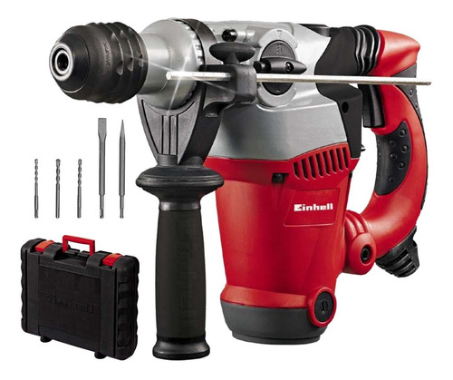  Einhell Expert Rt-rh 32 Kit Rotomartillo Electroneumático Rojo Negro Y Acero Frecuencia De 60hz Con 1250w De Potencia 220v