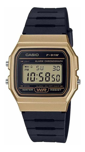 Reloj Casio F-91wm-9adf Vintage Retro Dorado