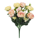 Ramo De Rosas Vintage Flores Artificiales Pack 3 Pz