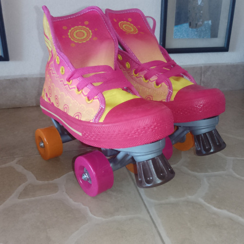 Patines Niña Soy Luna 4 Ruedas Tipo Converse Nuevos #22.5