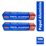 Rollo Aluminio 100 Metros / Papel Aluminio Alimentos 1 Rollo