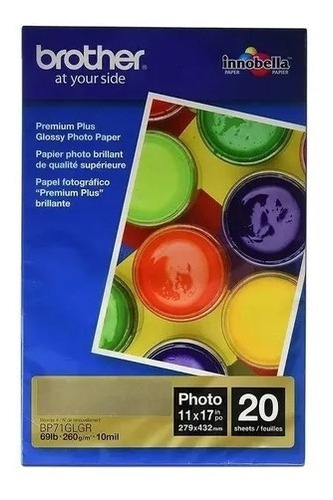 Papel Brother Foto 8.5x11 260gr Bp71gltr Color Blanco