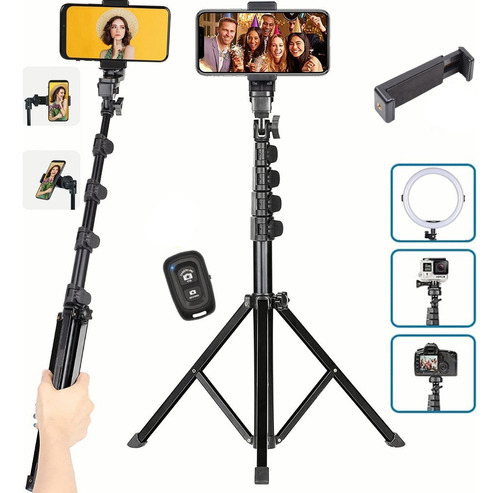 Trípode Selfie Stick 3en1 Bluetooth Control Remoto 170cm