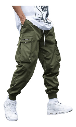 Pantalones Cargo Callejeros Con Letras Para Hombre