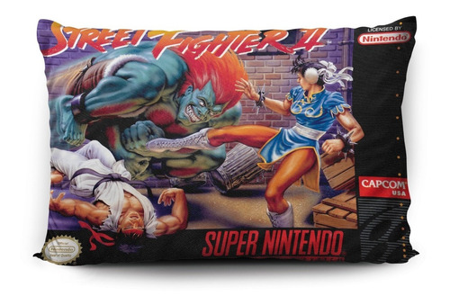 Funda De Almohada Street Fighter Ii 70x45cm Vudú Love