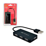 Hub Usb 2.0 Extensão 4 Portas 480mbps Hu-220bk C3 Tech