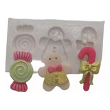 Molde Silicone Kit Doce Natal P/confeitaria E Biscuit 