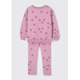 Conjunto Infantil Menina Em Moletom Estampado - Rosa