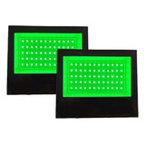 2x Refletor Holofote 100w Luz Verde Led Iluminação Jardim