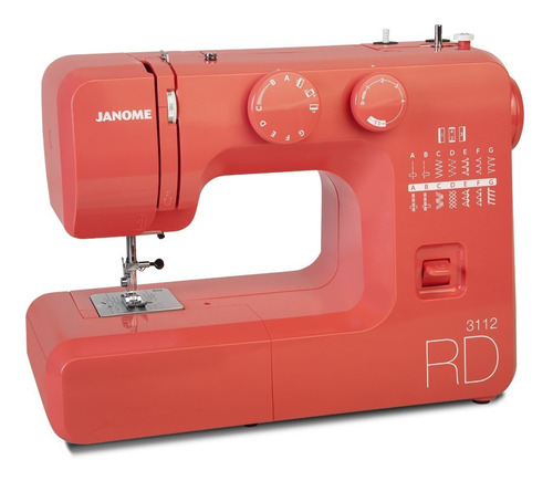 Máquina De Coser Recta Janome 3112 Portable Roja 220v - 240v