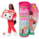 Barbie Cutie Reveal Muñeca Gato/panda Rojo 10 Sorpresas