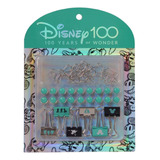 Set De Oficina Disney 100 Años Mooving Binder +clips+magnets Color Verde