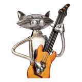 Tooarts - Figura Decorativa De Metal, Diseño De Gato, Diseño