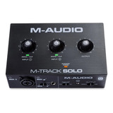 Interface De Áudio M Audio M-track Solo Usb 2 Canais Nf