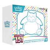 Box Pokémon 151 Treinador Avançado Snorlax Com 20 Pacotes