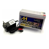 Bateria 12v 7ah Selada Moura Com Carregador 12v Sem Led