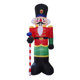 Cascanueces Inflable Navideño De 2,4 M Para Decoración Exter