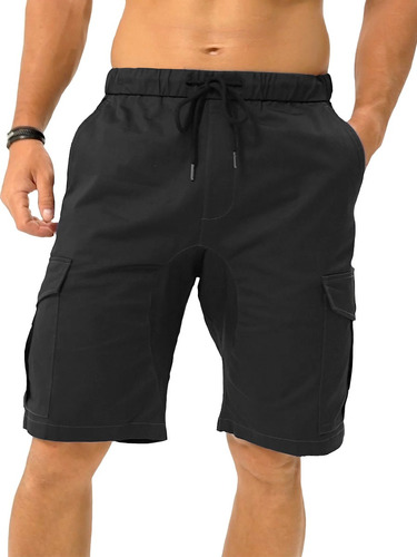 Bermuda Short Casual Para Hombre Bolsas Cargo Shendy Vendy