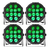 4x Canhao De Led Par Led 12 Led Cree 12w Rgbw Dmx Iluminacao