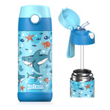 Jarlson Charli - Botella De Agua Para Nios Con Popote - Char