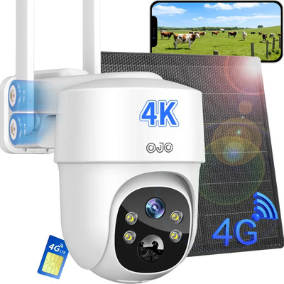 Ojo® Tarjeta Sim 4g Solar Cámara De Seguridad Exterior 4k | Envío gratis