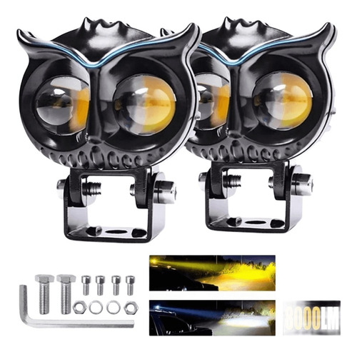 Faros Auxiliares 80w Led Alta/baja Color Auto Moto 2pzs