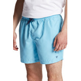 Short Macowens De Microfibra Liso Turquesa Hombre 07779