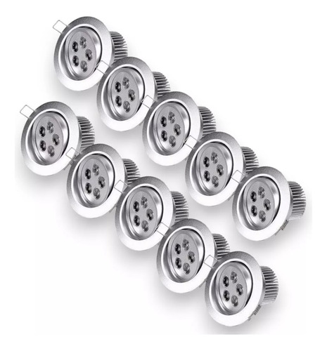 Pack 10 Ampolletas Led 5w Foco Empotrado Luz Fría