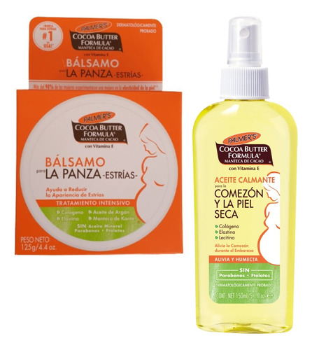 Pack Aceite Crema Bálsamo Prevenir Estrías En Embarazo Envio