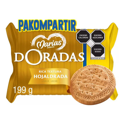 Galletas Marias Doradas Hojaldradas Sabor Leche 199g | MercadoLibre