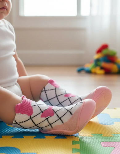 Meia Sola Infantil Bebê Antiderrapante 7420 Pimpolho 17 A 22