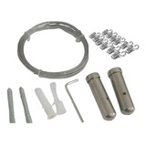 Kit Barral Tensor Cable De Acero Inoxidable Para Cortina