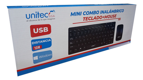 Combo Teclado + Mouse Inalámbrico Slim Mini