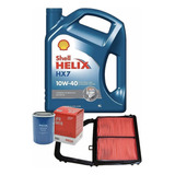 Aceite Shell Hx7 10w40 + Kit Filtros Honda Civic 1.6 - 1.7