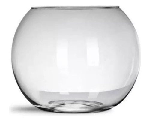 Aquário Vaso Redondo Vidro Decoração Terrário 2,6l 