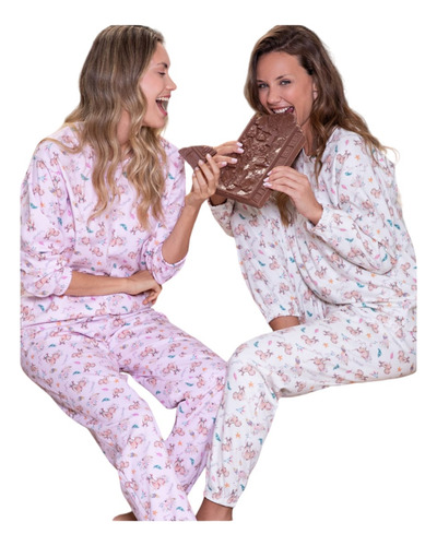 Pijama Interlock Estampado Bianca Secreta Art. 24525