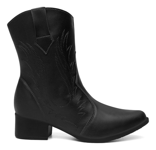 Botas Femininas Texana Rodeio Country Cano Medio Bico Fino