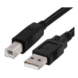 Cable Usb 2.0  A B Macho Alta Velocidad 1.5 M Impresora Escaner Multifuncional Negro Durable Calidad 