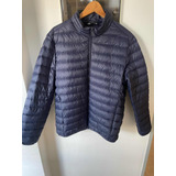 Zara Campera Plumas Talle M Azul Excelente Ultraliviana