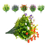 15 Macetas De Flores Artificiales Uv Resistentes Decoración
