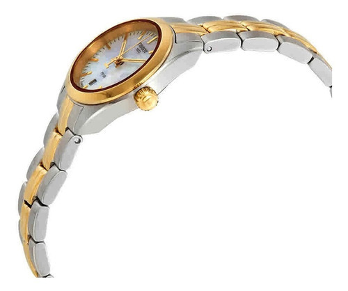 Reloj Tissot Pr 100 Esfera Mother Of Pearl Bicolor Boleta Color De La Correa Plateado Y Oro Color Del Bisel Oro Color Del Fondo Blanco