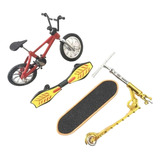 4pcs Mini Bicicleta Para Dedo Deportes Monopatín Set