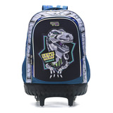 Mochila Con Carro Grande 18 PuLG Dinosaurios Original Skora