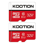 Paquete De 2 Tarjetas Micro Sd Kootion 32gb Clase 10 Uhs-i U