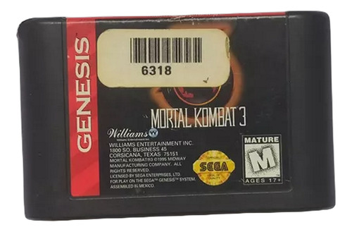  Id 127 Mortal Kombat 3 Original Mega Drive Genesis Sega
