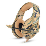 Audífonos Gamer Onikuma Gamer K1-b K1 Camouflage Yellow