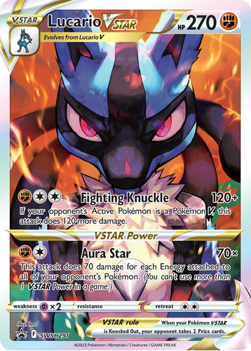 Lucario Vstar Swsh291/307 Swsh Black Star Promos